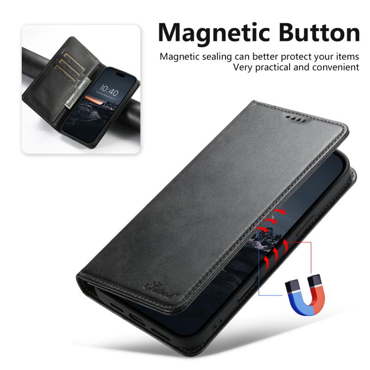 Suteni Calf Texture Horizontal Flip Leather Phone Case, For iPhone Air, For iPhone 16 Pro Max, For iPhone 16 Pro, For iPhone 16 Plus, For iPhone 16, For iPhone 15 Pro Max