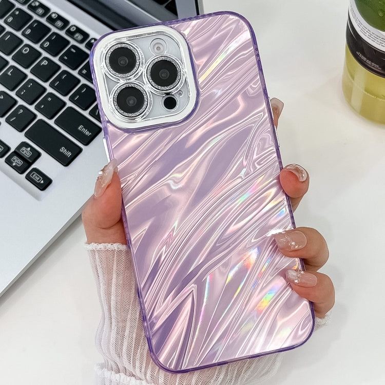Plating Glitter Texture TPU Phone Case with Lens Film, For iPhone 13 Pro