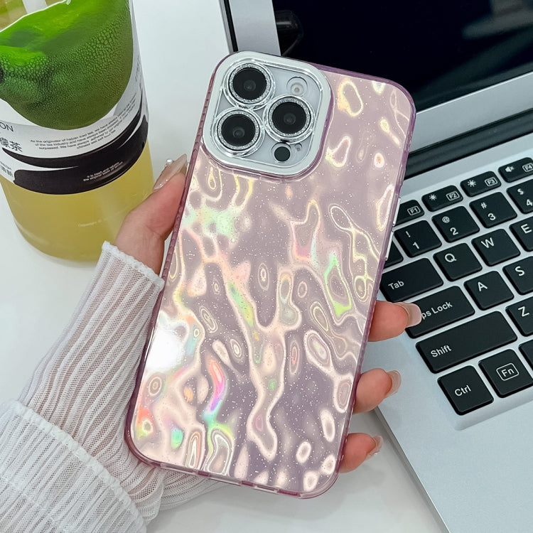 Plating Glitter Texture TPU Phone Case with Lens Film, For iPhone 16 Pro