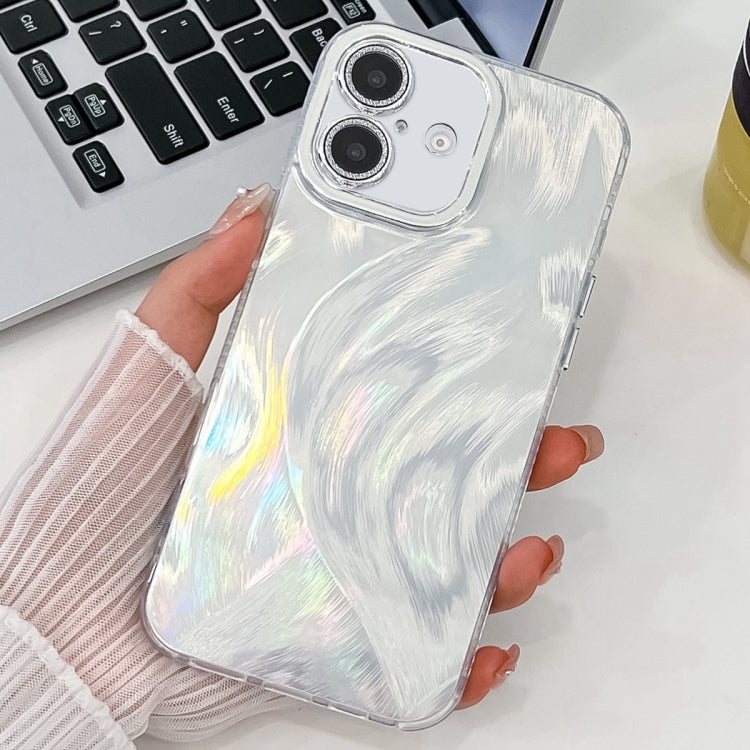 Plating Glitter Texture TPU Phone Case with Lens Film, For iPhone 16