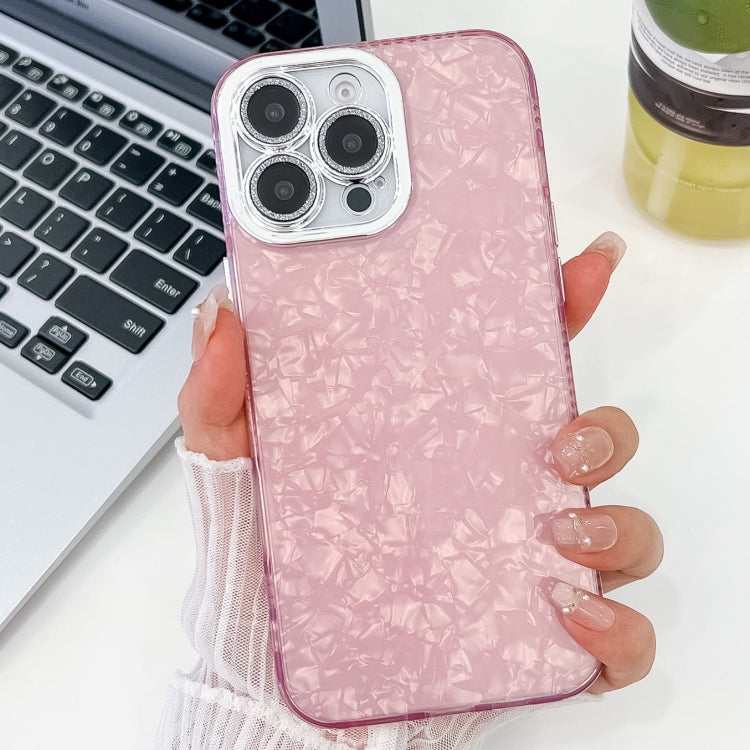 Plating Glitter Texture TPU Phone Case with Lens Film, For iPhone 14 Pro