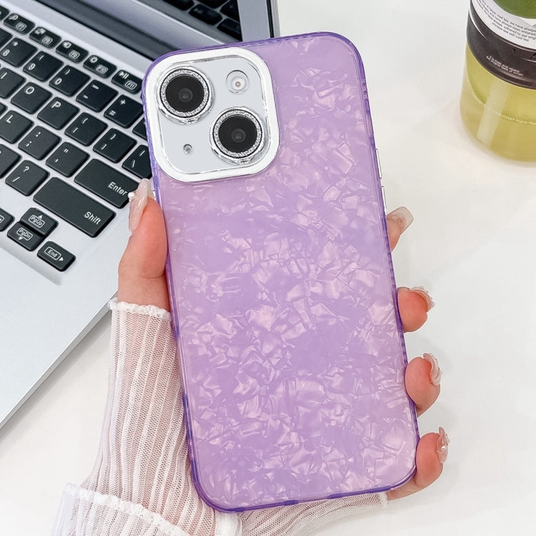 Plating Glitter Texture TPU Phone Case with Lens Film, For iPhone 15 Pro
