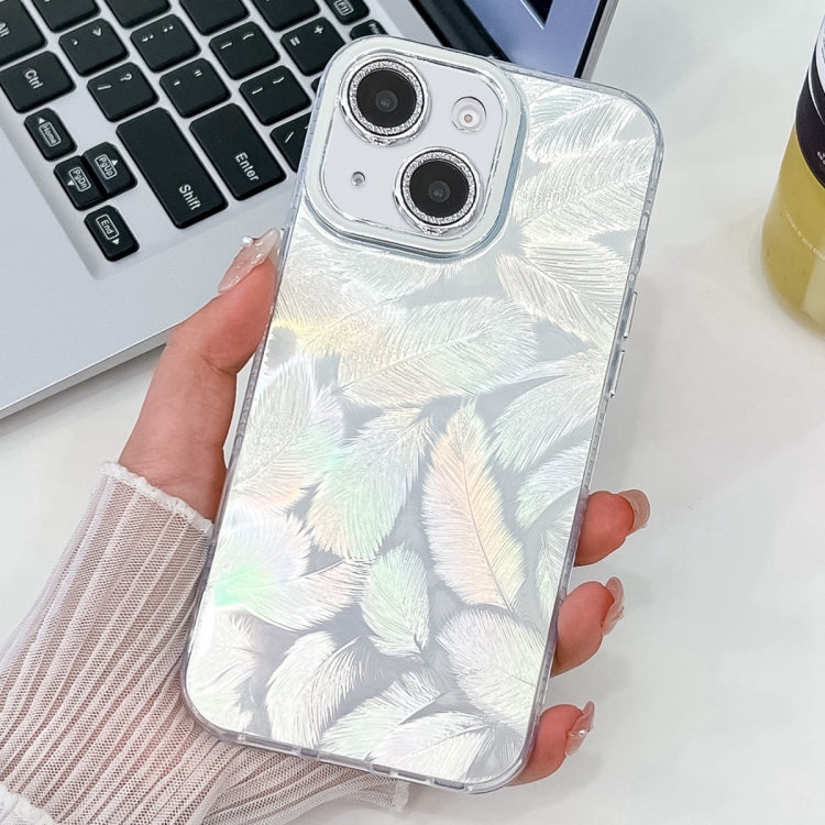 Plating Glitter Texture TPU Phone Case with Lens Film, For iPhone 14