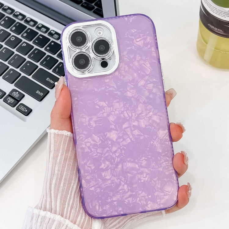 Plating Glitter Texture TPU Phone Case with Lens Film, For iPhone 16 Pro