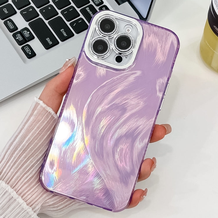 Plating Glitter Texture TPU Phone Case with Lens Film, For iPhone 13 Pro Max