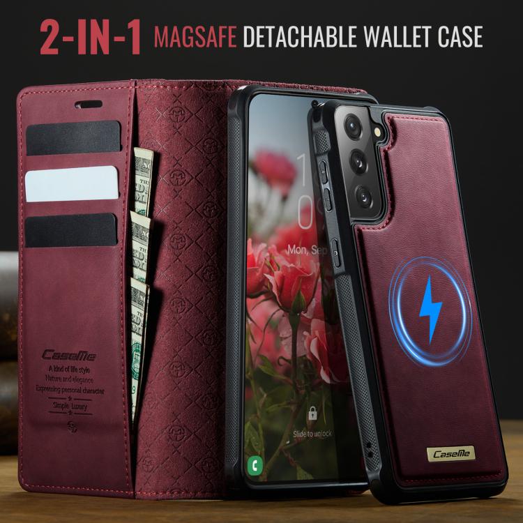 CaseMe C49 Magnetic RFID Blocking Detachable Wallet Leather Phone Case, For Samsung Galaxy S21 5G, For Samsung Galaxy S21+ 5G, For Samsung Galaxy S21 Ultra 5G, For Samsung Galaxy S20 Ultra