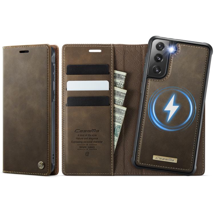CaseMe C49 Magnetic RFID Blocking Detachable Wallet Leather Phone Case, For Samsung Galaxy S21 5G, For Samsung Galaxy S21+ 5G, For Samsung Galaxy S21 Ultra 5G, For Samsung Galaxy S20 Ultra