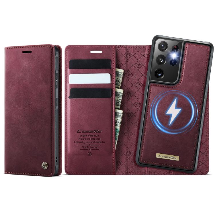 CaseMe C49 Magnetic RFID Blocking Detachable Wallet Leather Phone Case, For Samsung Galaxy S21 5G, For Samsung Galaxy S21+ 5G, For Samsung Galaxy S21 Ultra 5G, For Samsung Galaxy S20 Ultra