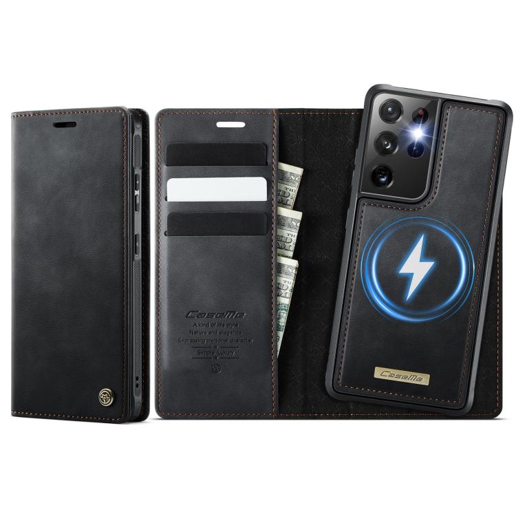 CaseMe C49 Magnetic RFID Blocking Detachable Wallet Leather Phone Case, For Samsung Galaxy S21 5G, For Samsung Galaxy S21+ 5G, For Samsung Galaxy S21 Ultra 5G, For Samsung Galaxy S20 Ultra