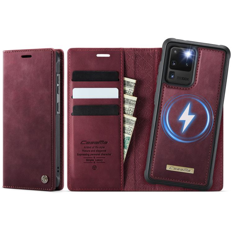 CaseMe C49 Magnetic RFID Blocking Detachable Wallet Leather Phone Case, For Samsung Galaxy S21 5G, For Samsung Galaxy S21+ 5G, For Samsung Galaxy S21 Ultra 5G, For Samsung Galaxy S20 Ultra