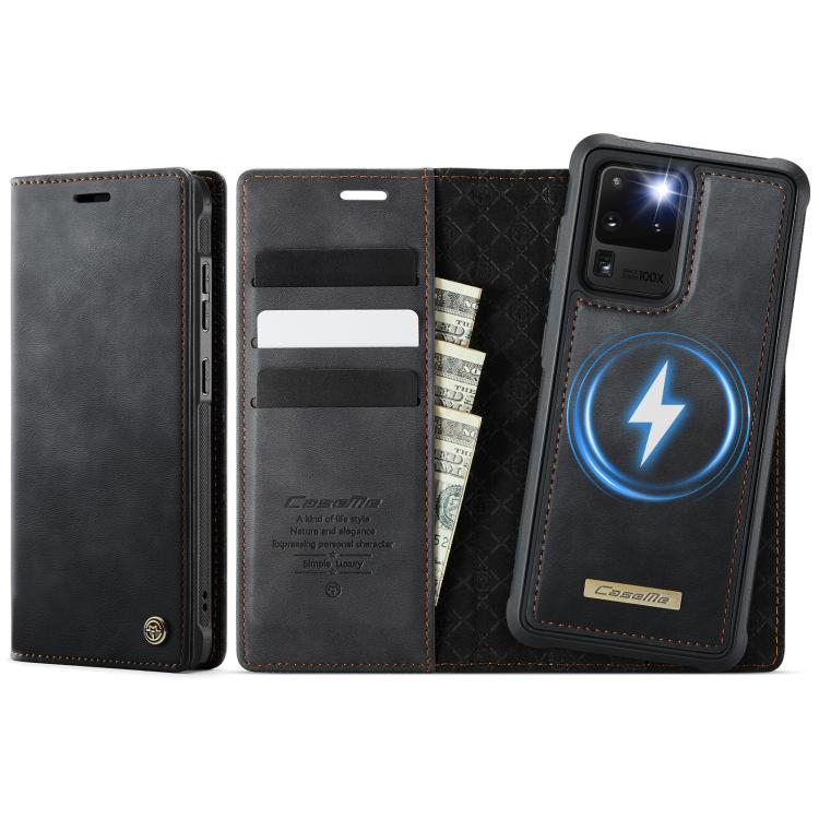 CaseMe C49 Magnetic RFID Blocking Detachable Wallet Leather Phone Case, For Samsung Galaxy S21 5G, For Samsung Galaxy S21+ 5G, For Samsung Galaxy S21 Ultra 5G, For Samsung Galaxy S20 Ultra