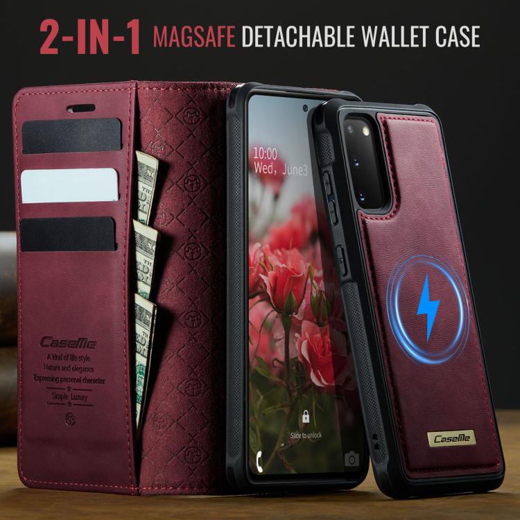 CaseMe C49 Magnetic RFID Blocking Detachable Wallet Leather Phone Case, For Samsung Galaxy S20, For Samsung Galaxy S20+, For Samsung Galaxy A17, For Samsung Galaxy S24 / S25