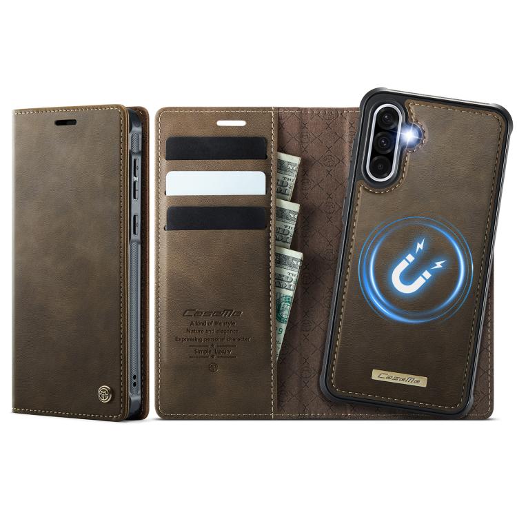 CaseMe C49 Magnetic RFID Blocking Detachable Wallet Leather Phone Case, For Samsung Galaxy A57 5G, For Galaxy S25 FE, For Samsung Galaxy S25 Edge 5G, For Samsung Galaxy A56 5G