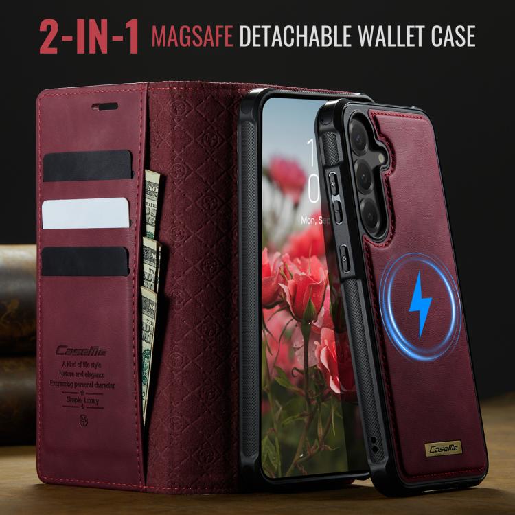 CaseMe C49 Magnetic RFID Blocking Detachable Wallet Leather Phone Case, For Samsung Galaxy S24+ / S25+, For Samsung Galaxy A14 5G / M44, For Samsung Galaxy A55 / A35 5G, For Samsung Galaxy A13 / A04s