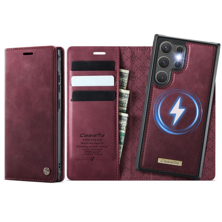 CaseMe C49 Magnetic RFID Blocking Detachable Wallet Leather Phone Case, For Samsung Galaxy S25 Ultra 5G, For Samsung Galaxy A16 5G, For Samsung Galaxy S24 FE 5G, For Samsung Galaxy S24 Ultra 5G