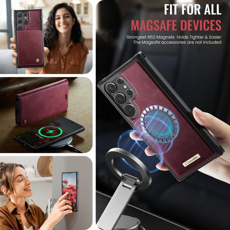 CaseMe C49 Magnetic RFID Blocking Detachable Wallet Leather Phone Case, For Samsung Galaxy S25 Ultra 5G, For Samsung Galaxy A16 5G, For Samsung Galaxy S24 FE 5G, For Samsung Galaxy S24 Ultra 5G