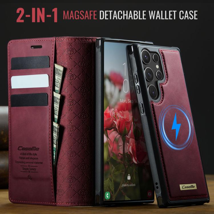 CaseMe C49 Magnetic RFID Blocking Detachable Wallet Leather Phone Case, For Samsung Galaxy S25 Ultra 5G, For Samsung Galaxy A16 5G, For Samsung Galaxy S24 FE 5G, For Samsung Galaxy S24 Ultra 5G