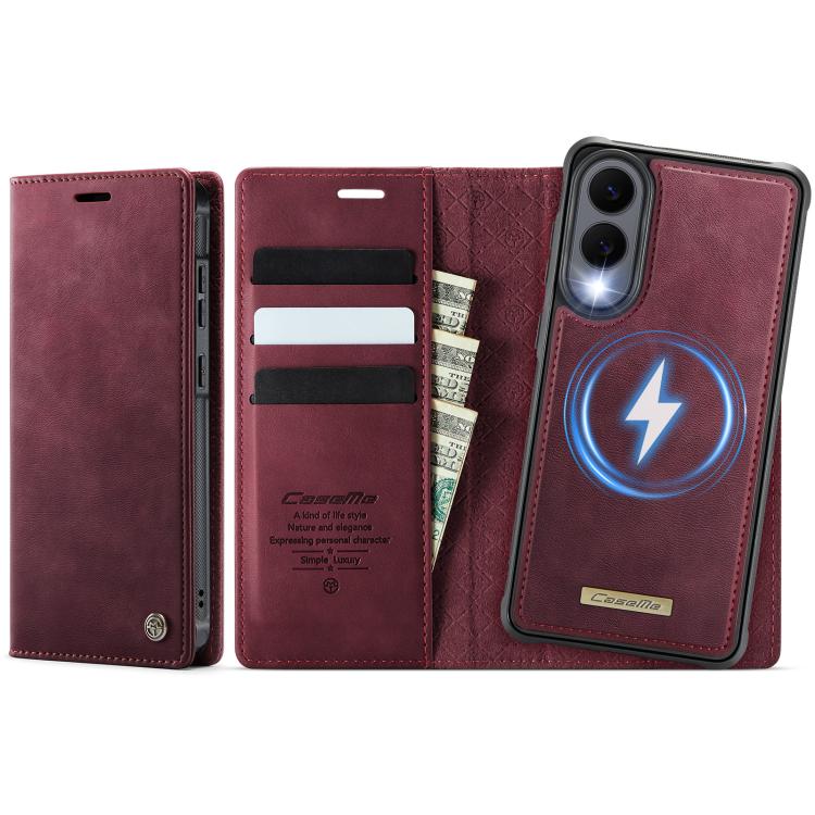 CaseMe C49 Magnetic RFID Blocking Detachable Wallet Leather Phone Case, For Samsung Galaxy A57 5G, For Galaxy S25 FE, For Samsung Galaxy S25 Edge 5G, For Samsung Galaxy A56 5G
