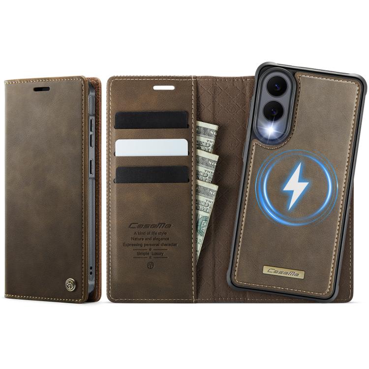 CaseMe C49 Magnetic RFID Blocking Detachable Wallet Leather Phone Case, For Samsung Galaxy A57 5G, For Galaxy S25 FE, For Samsung Galaxy S25 Edge 5G, For Samsung Galaxy A56 5G