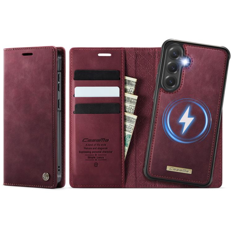 CaseMe C49 Magnetic RFID Blocking Detachable Wallet Leather Phone Case, For Samsung Galaxy A57 5G, For Galaxy S25 FE, For Samsung Galaxy S25 Edge 5G, For Samsung Galaxy A56 5G