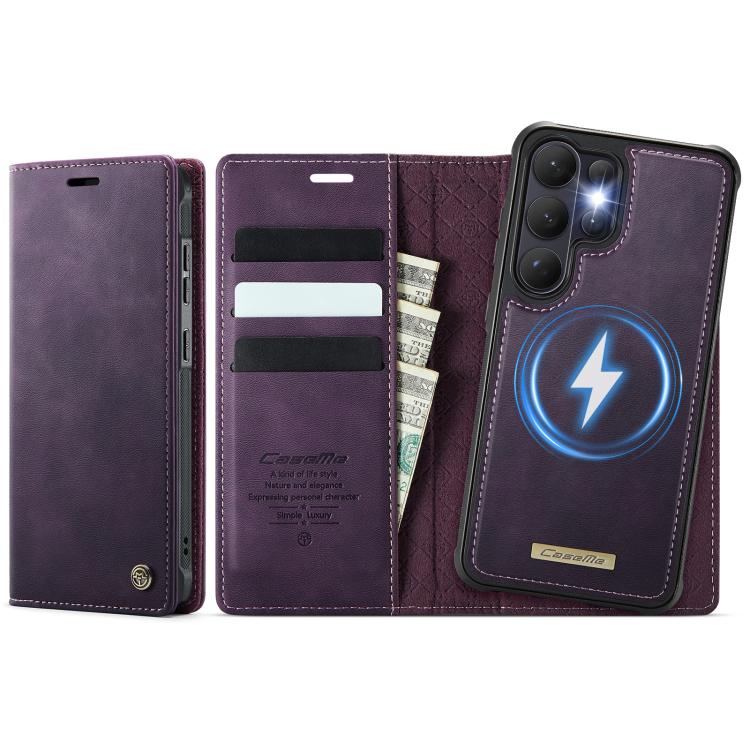 CaseMe C49 Magnetic RFID Blocking Detachable Wallet Leather Phone Case, For Galaxy S26 FE 5G, For Samsung Galaxy S26+ 5G, For Samsung Galaxy S26 Ultra 5G, For Samsung Galaxy S26 5G