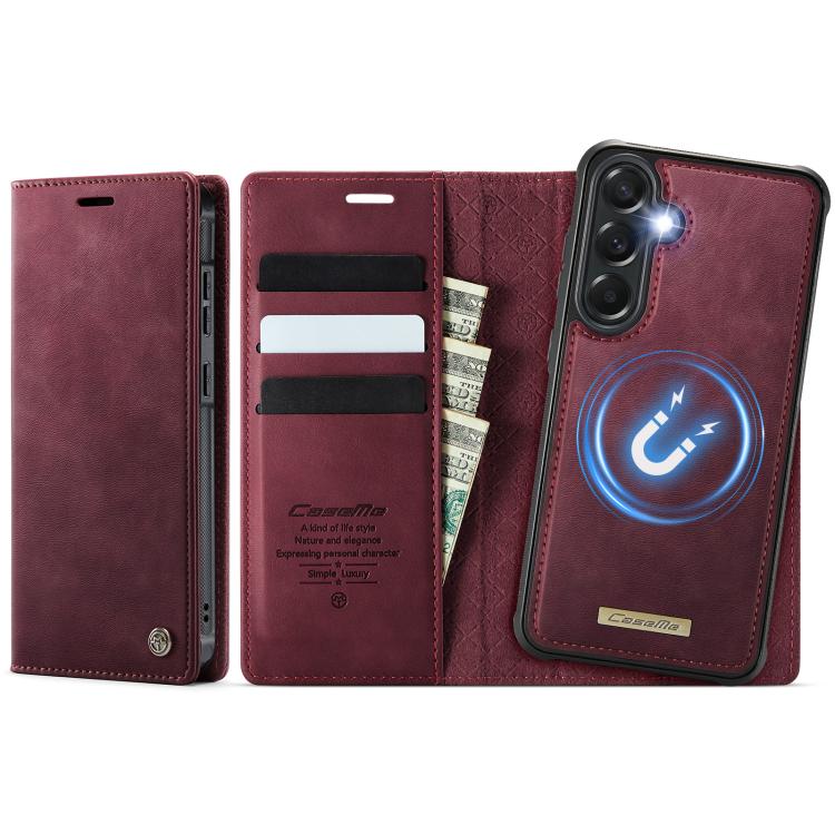 CaseMe C49 Magnetic RFID Blocking Detachable Wallet Leather Phone Case, For Samsung Galaxy A57 5G, For Galaxy S25 FE, For Samsung Galaxy S25 Edge 5G, For Samsung Galaxy A56 5G