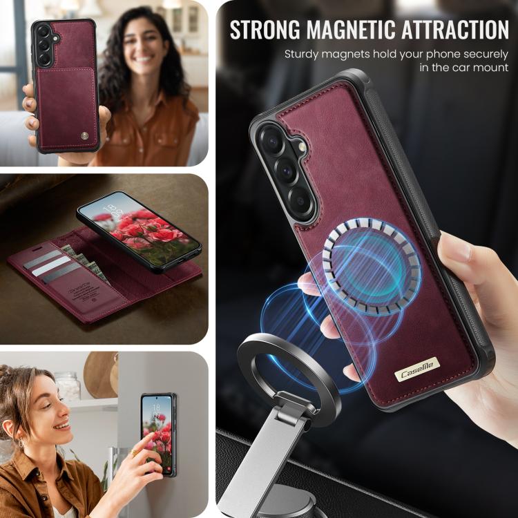 CaseMe C49 Magnetic RFID Blocking Detachable Wallet Leather Phone Case, For Samsung Galaxy A57 5G, For Galaxy S25 FE, For Samsung Galaxy S25 Edge 5G, For Samsung Galaxy A56 5G