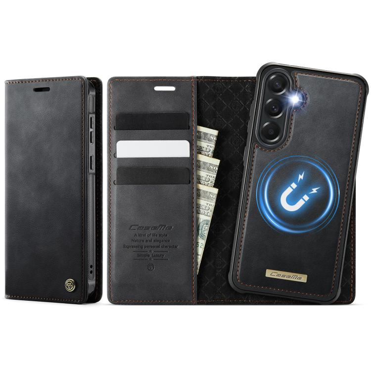 CaseMe C49 Magnetic RFID Blocking Detachable Wallet Leather Phone Case, For Samsung Galaxy A57 5G, For Galaxy S25 FE, For Samsung Galaxy S25 Edge 5G, For Samsung Galaxy A56 5G
