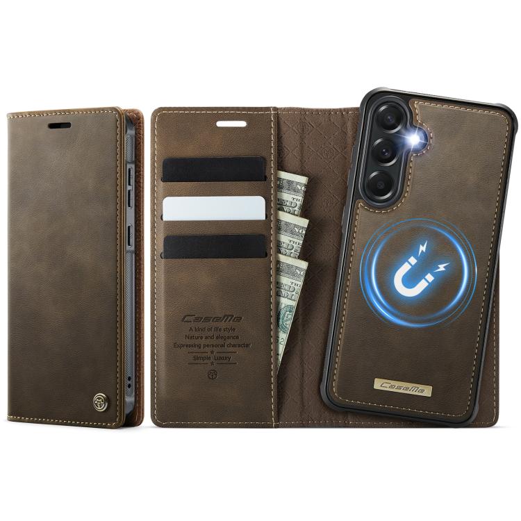 CaseMe C49 Magnetic RFID Blocking Detachable Wallet Leather Phone Case, For Samsung Galaxy A57 5G, For Galaxy S25 FE, For Samsung Galaxy S25 Edge 5G, For Samsung Galaxy A56 5G