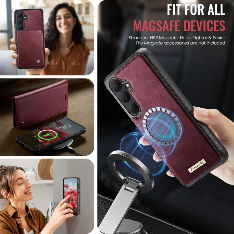 CaseMe C49 Magnetic RFID Blocking Detachable Wallet Leather Phone Case, For Galaxy S26 FE 5G, For Samsung Galaxy S26+ 5G, For Samsung Galaxy S26 Ultra 5G, For Samsung Galaxy S26 5G