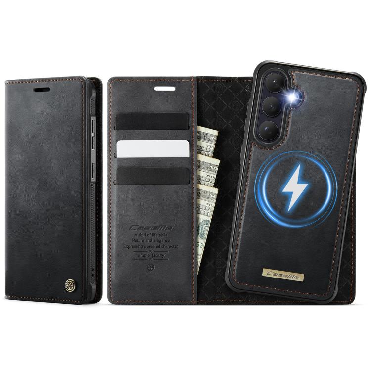 CaseMe C49 Magnetic RFID Blocking Detachable Wallet Leather Phone Case, For Galaxy S26 FE 5G, For Samsung Galaxy S26+ 5G, For Samsung Galaxy S26 Ultra 5G, For Samsung Galaxy S26 5G