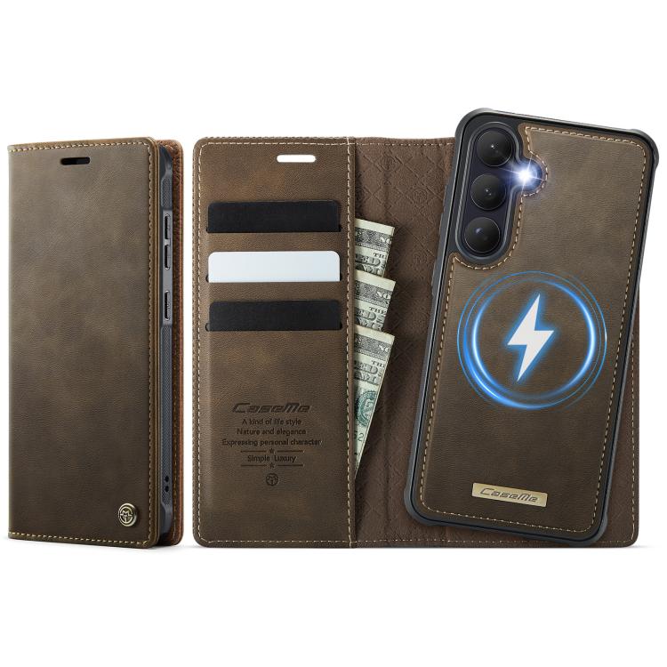 CaseMe C49 Magnetic RFID Blocking Detachable Wallet Leather Phone Case, For Galaxy S26 FE 5G, For Samsung Galaxy S26+ 5G, For Samsung Galaxy S26 Ultra 5G, For Samsung Galaxy S26 5G