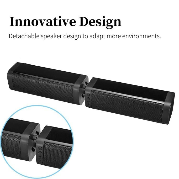 BKS-33 5.0 TV Home Wireless Soundbar, unterstützt TF, abnehmbar und koppelbar, 3D-Stereo-Effekt