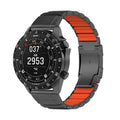 Turtle Buckle One Bead Silicone Titanium Alloy Watch Band, For Garmin 26mm, For Garmin 22mm