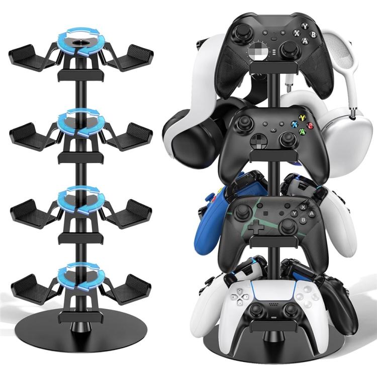 Für MicroSoft XBOX / Sony PS5 / Nintendo Switch 360 Grad drehbarer 4-stöckiger Gamecontroller-Ständer