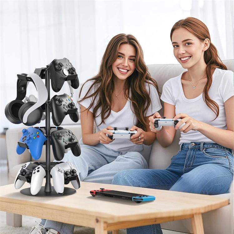 Für MicroSoft XBOX / Sony PS5 / Nintendo Switch 360 Grad drehbarer 4-stöckiger Gamecontroller-Ständer