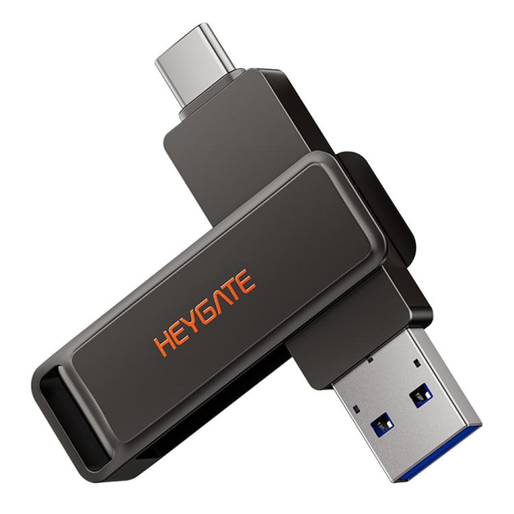 HEYGATE L1 Flash-Laufwerk 2-in-1 USB-A + USB-C / Typ-C High-Speed Speicherstick, 32 GB, 64 GB, 128 GB, 256 GB