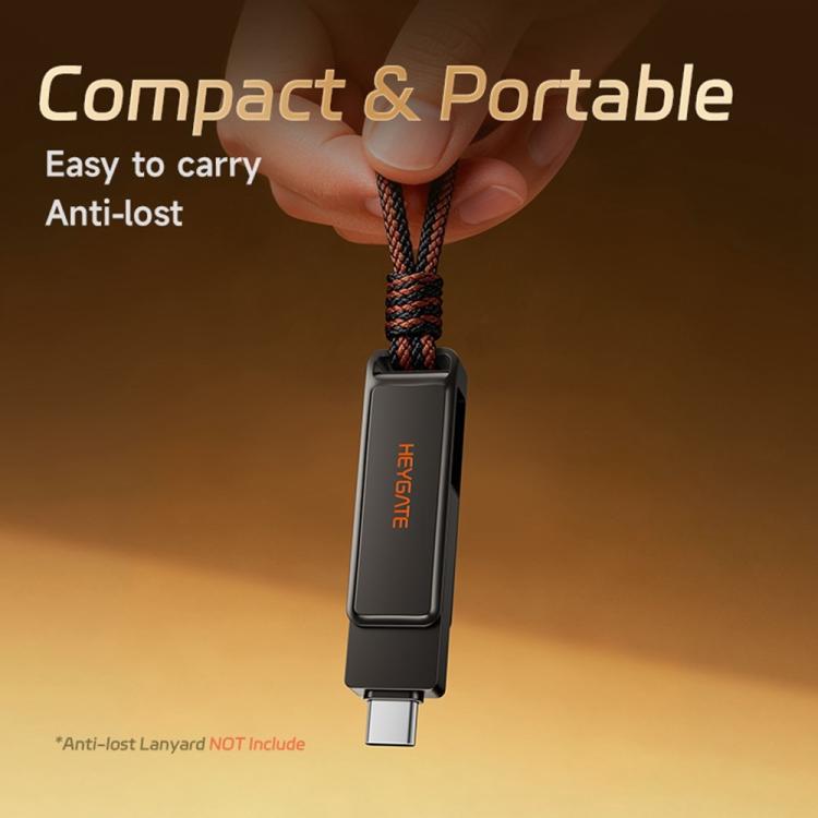 HEYGATE L1 Flash-Laufwerk 2-in-1 USB-A + USB-C / Typ-C High-Speed Speicherstick, 32 GB, 64 GB, 128 GB, 256 GB