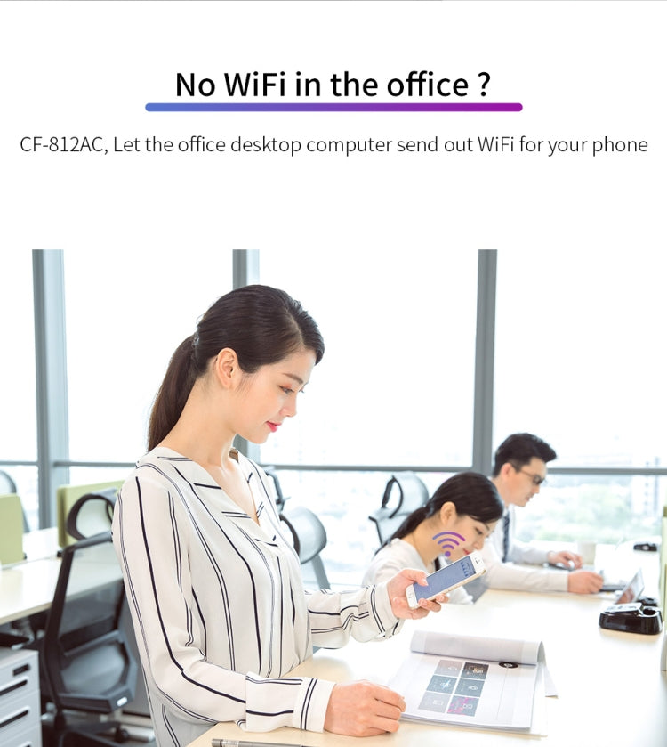 COMFAST CF-812AC USB-WLAN-Adapter – 1300 Mbit/s WLAN-Netzwerk-USB-WLAN-Adapter, CF-812AC