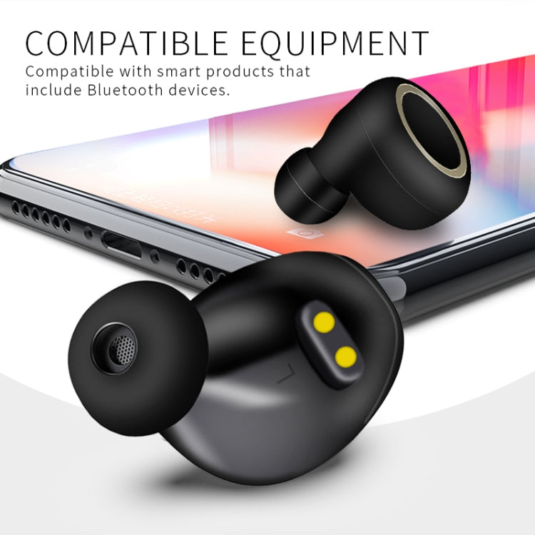 TWS-A1 Bluetooth-Headset 5.0 True Wireless Mini unsichtbare Sport-Lauf-Musik-Ohrhörer mit Ladebox und Mikrofon