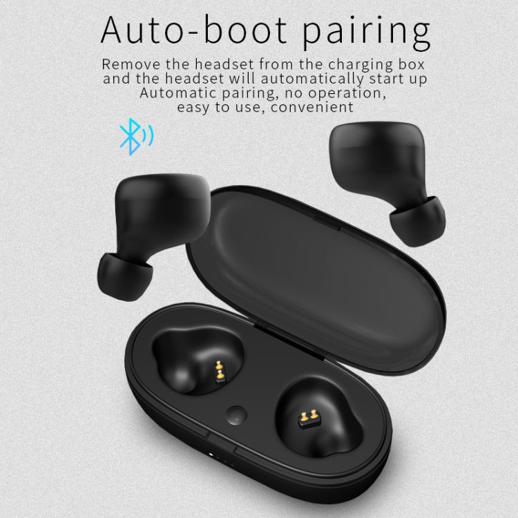 TWS-A1 Bluetooth-Headset 5.0 True Wireless Mini unsichtbare Sport-Lauf-Musik-Ohrhörer mit Ladebox und Mikrofon