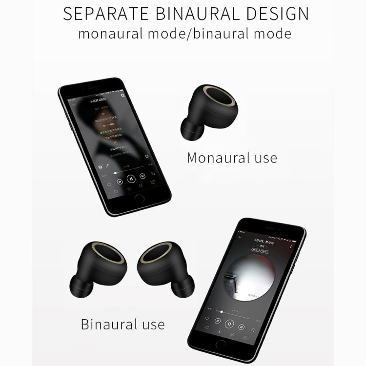 TWS-A1 Bluetooth-Headset 5.0 True Wireless Mini unsichtbare Sport-Lauf-Musik-Ohrhörer mit Ladebox und Mikrofon