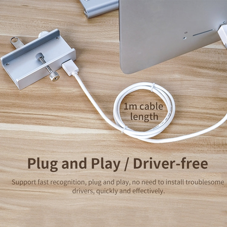 ORICO  MH4PU-P Aluminum Alloy 4 Port USB3.0 Clip-type HUB, MH4PU-P(Silver)