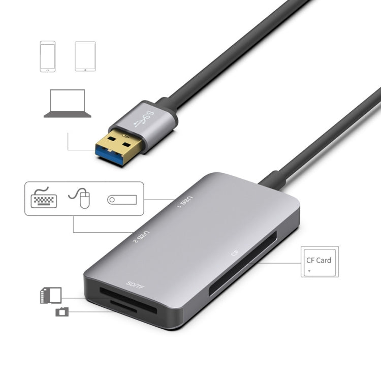Onten 8107 USB3.0 HUB mit CF SD TF Kartenleser, 8107