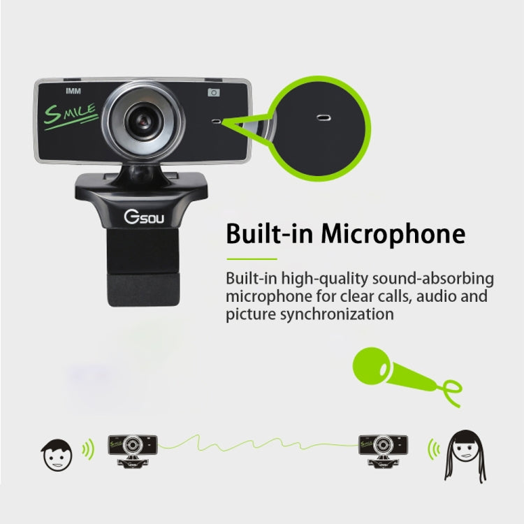 B01 HD-Webcam Integriertes Mikrofon Intelligente Webkamera USB-Streaming-Live-Kamera mit Rauschunterdrückung