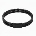 Double Layer Cuban Chain Bracelet – 10mm Black Stainless Steel, Heavy 45g Men’s Fashion Jewelry