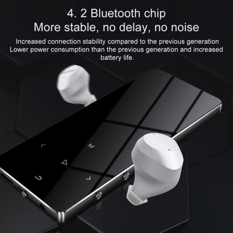 X2 16GB 1,8 Zoll Touchscreen Metall Bluetooth MP3 MP4 Hi-Fi Sound Musik-Player (Schwarz)
