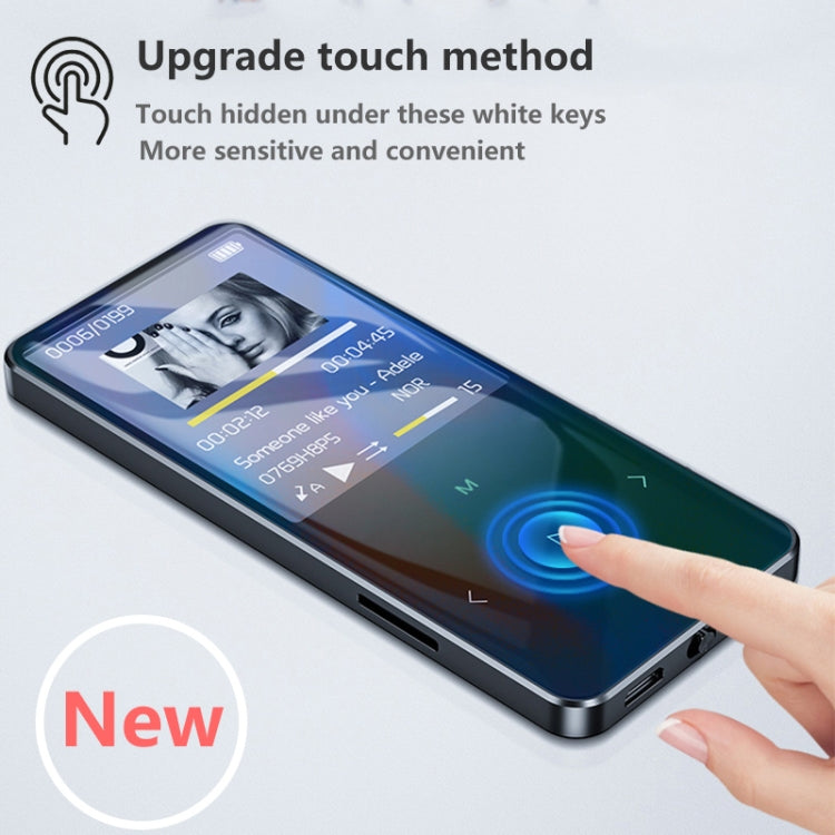 1.8 inch Touch Screen Metal Bluetooth MP3 MP4 Hifi Sound Music Player, Rose Gold, Black