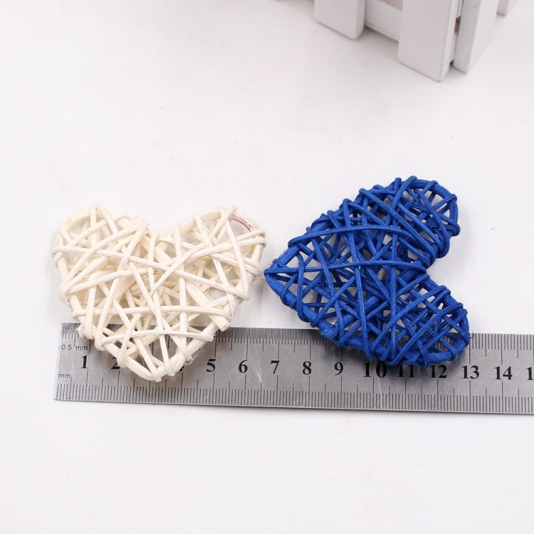 5 PCS 6cm Artificial Straw Ball DIY Decoration Rattan Heart Christmas Decor Home Ornament