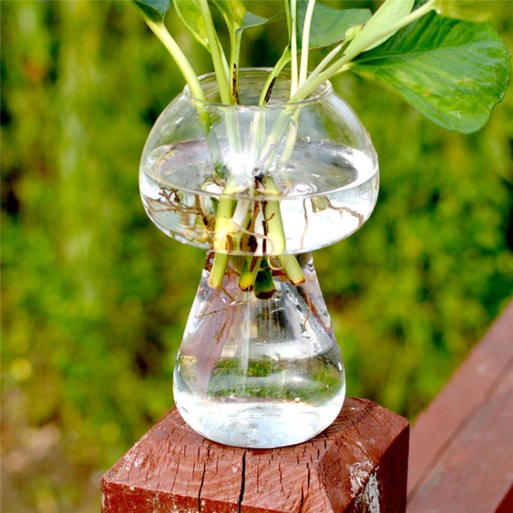 Mushroom Shaped Glass Vase Terrarium Bottle Container Flower Home Table Decoration